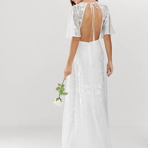 COPY - ASOS EDITION Mia embroidered flutter sleeve - Picture 4 of 11